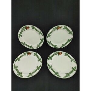 Citation Cades Cove Collection Apple Green Lattice 7.5" Salad Plates Set Of 4